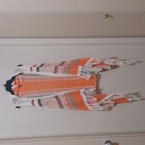 Womens cardigan peachy & beige size XL-XG 15-17 roomy for plus size also
